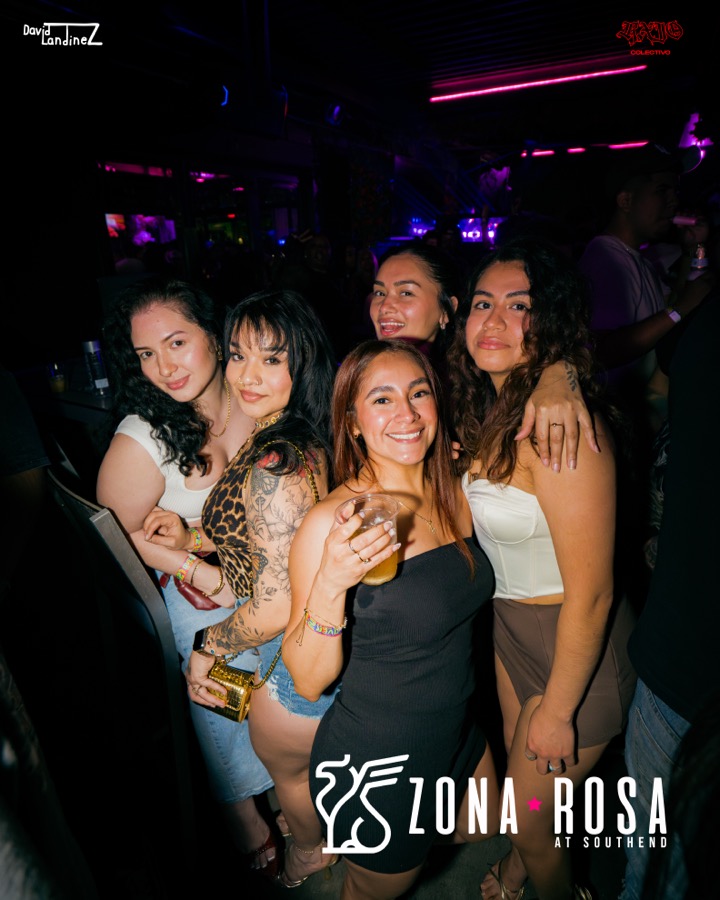 Group of friends enjoying bottle service at Zona Rosa